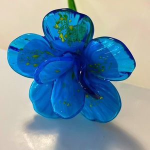 Blue Glass Flower
